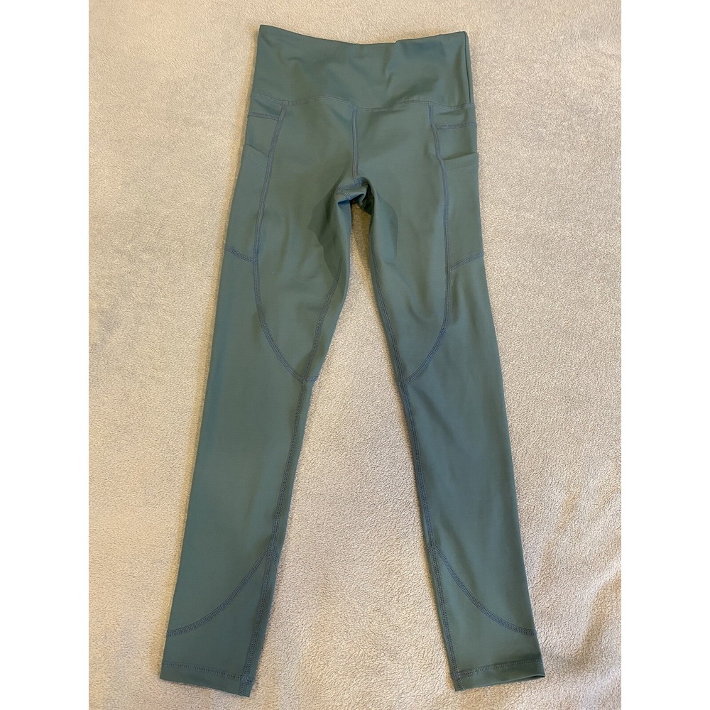 New Womens Zyia Active Leggings Blue Green Teal Yoga Pants Casual Work Out‎ Sz 2